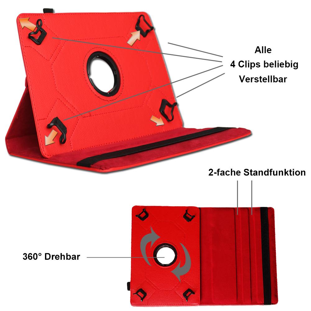 EFabrik Tablet Tasche Für Medion Lifetab P10356 - Lederoptik Schutzhülle Grün